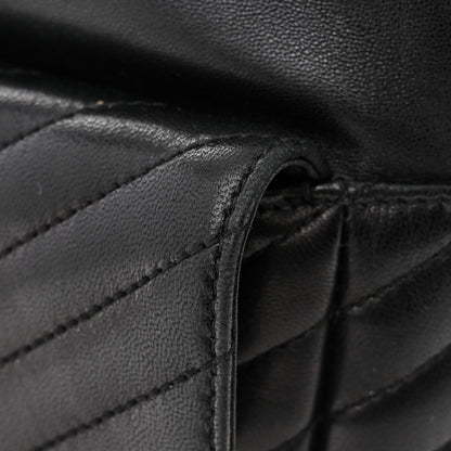 Saint Laurent Lambskin Matelasse Monogram Joe Backpack Black 13 of 14