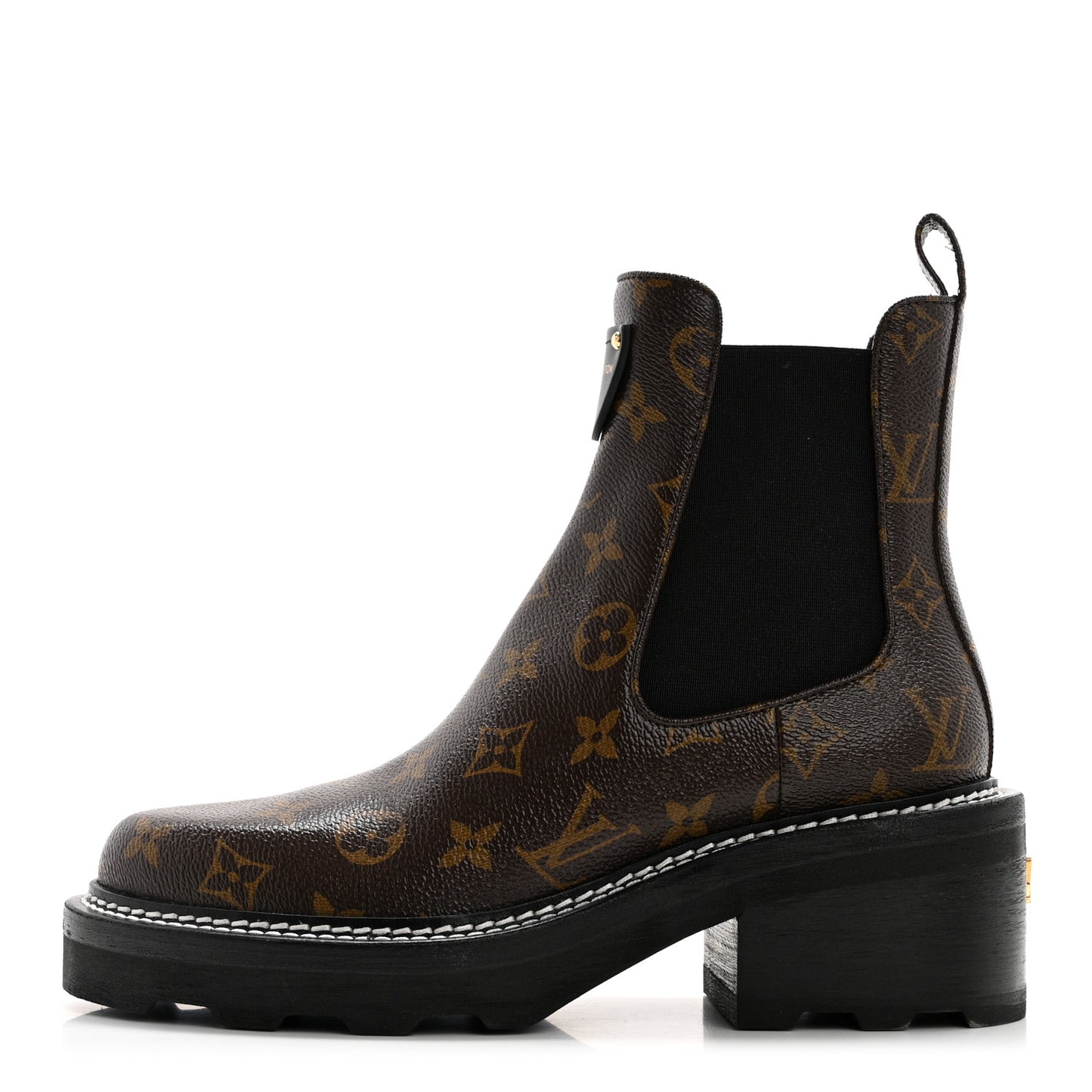 Patent Monogram LV Beaubourg Ankle Boots 39 Black