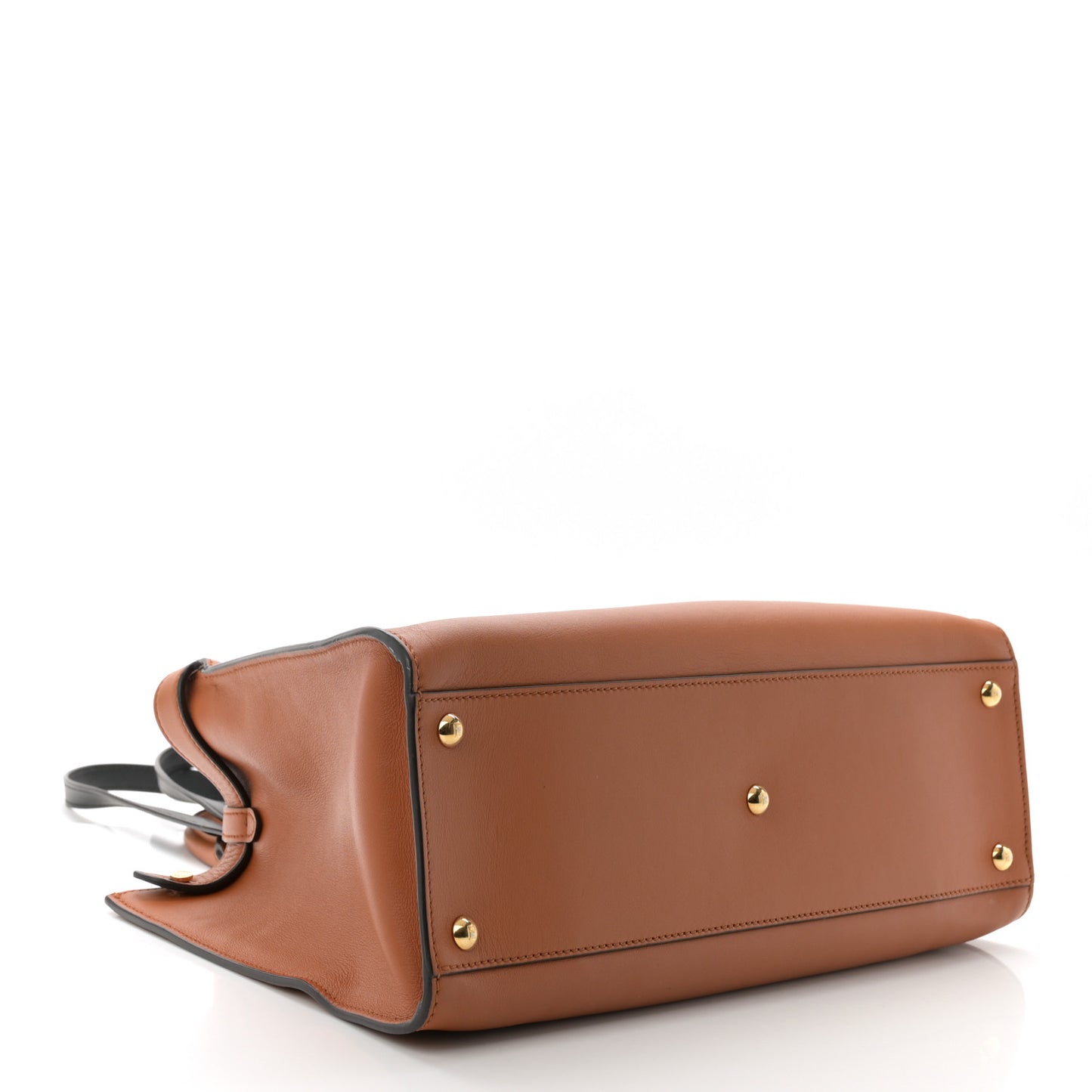 Vitello Seta Century Small Peekaboo X-Tote Brandy Black