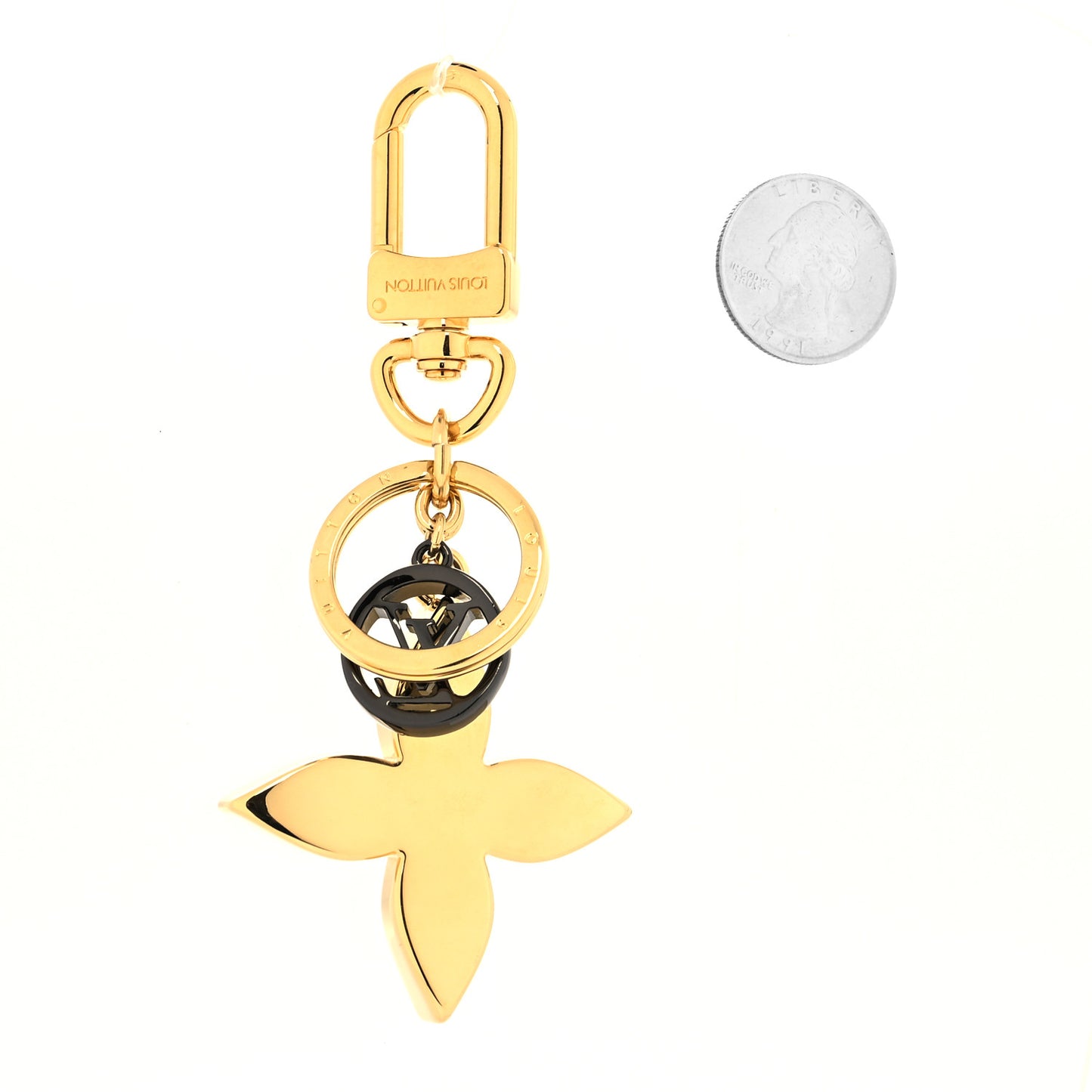 Blossom Dream Bag Charm Key Holder Gold