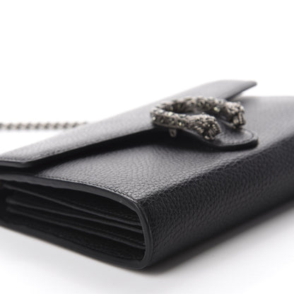 Gucci Calfskin Mini Dionysus Chain Wallet Black 6 of 11