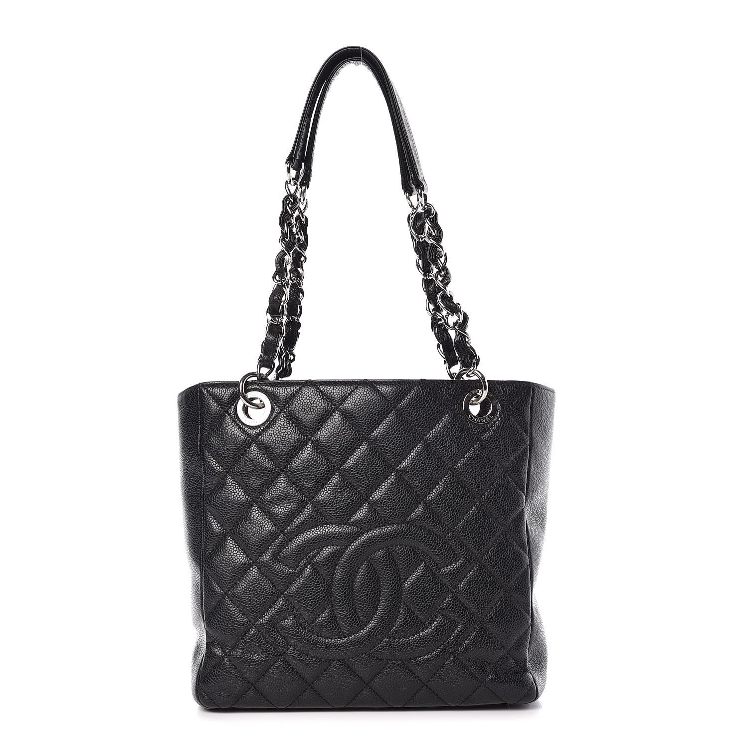 Chanel Caviar Quilted Petit Shopping Tote PST Black 1 of 13