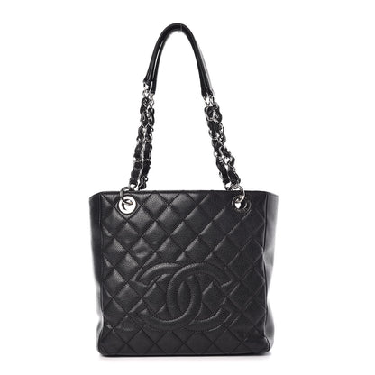 Chanel Caviar Quilted Petit Shopping Tote PST Black 1 of 13