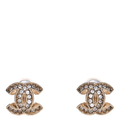 Chanel Crystal Mini CC Earrings Gold 1 of 5
