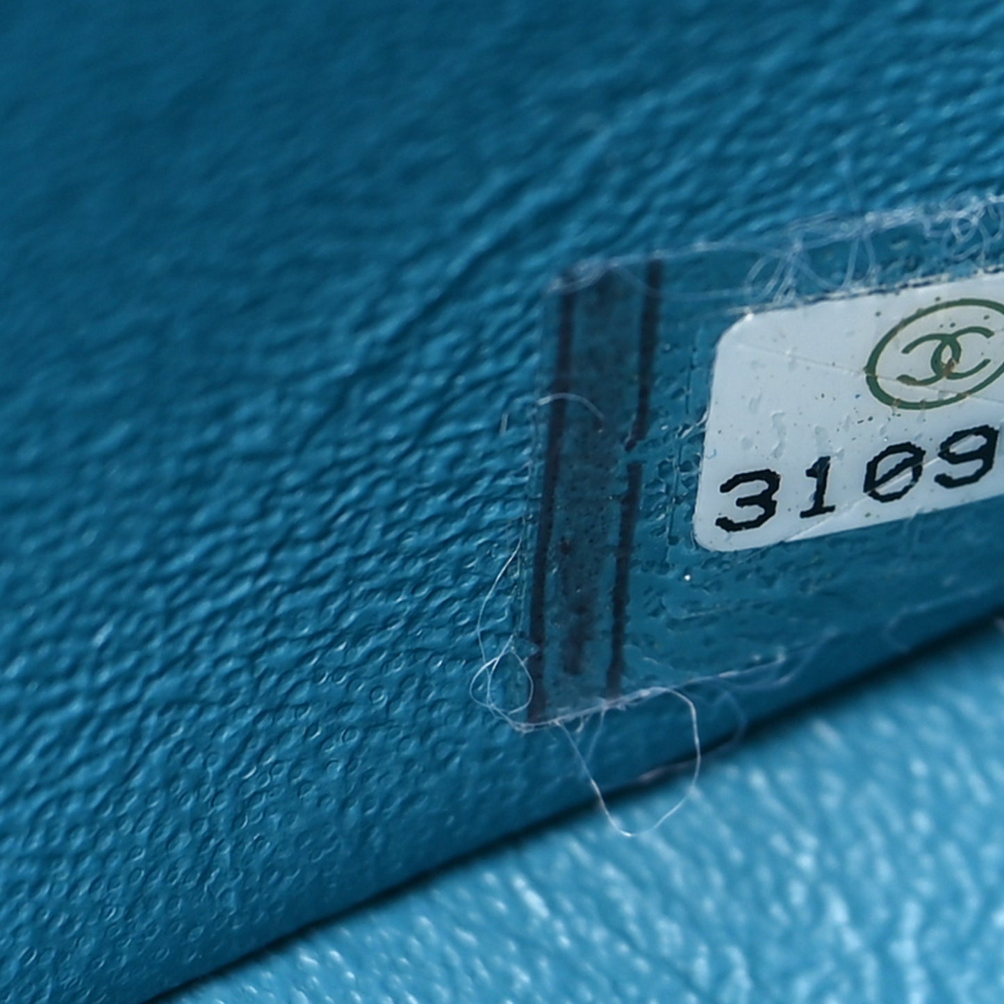 Lambskin Quilted Mini Rectangular Flap Green Blue