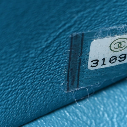 Chanel Lambskin Quilted Mini Rectangular Flap Green Blue 7 of 10