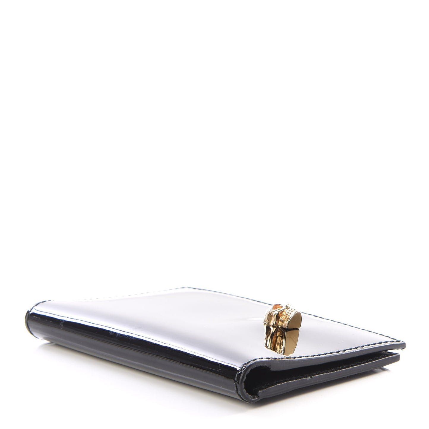Patent Skull Bi-Fold Card Holder Black