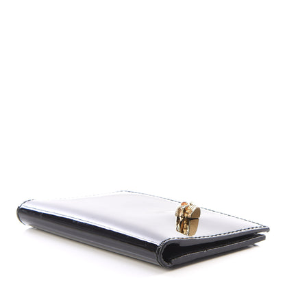 Alexander McQueen Patent Skull Bi-Fold Card Holder Black 2 of 8