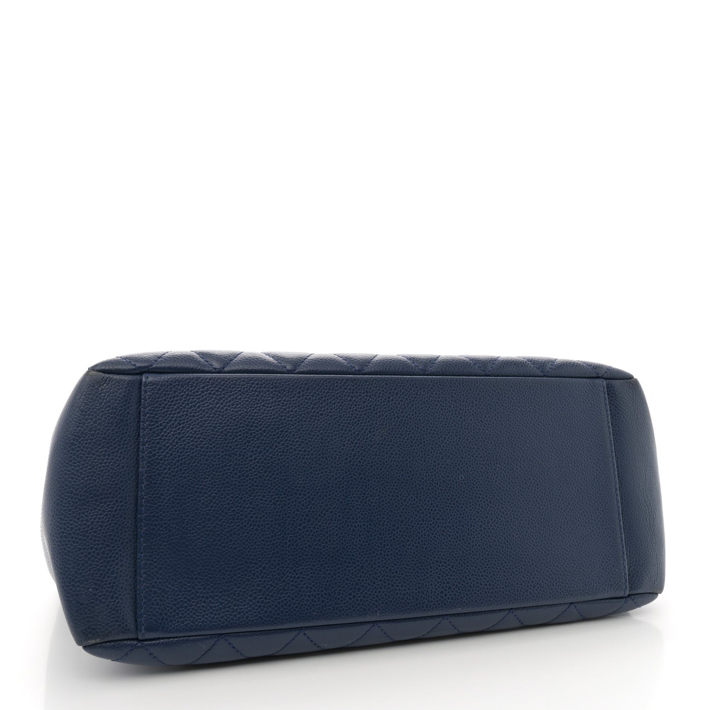 Caviar Quilted Grand Shopping Tote GST Dark Navy Blue