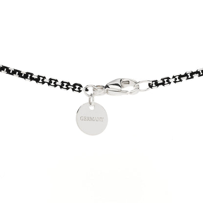 Tiffany Sterling Silver Enamel 1.75mm Chain Necklace Black 30" 5 of 6
