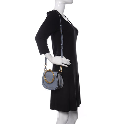 Chloe Calfskin Suede Small Nile Bracelet Bag Cloudy Blue 2 of 11