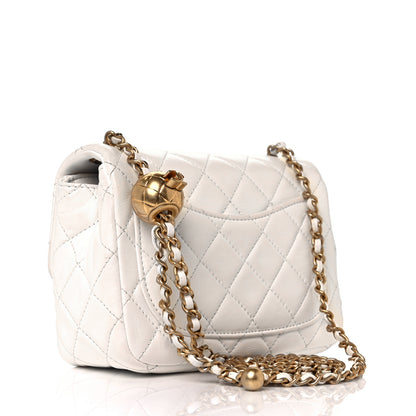 Chanel Lambskin Quilted Mini Pearl Crush Flap White 3 of 10