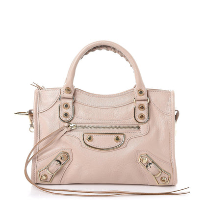 Balenciaga Chevre Gold Metallic Edge Hardware Mini City Rose Aubepine Bois de Rose 1 of 7