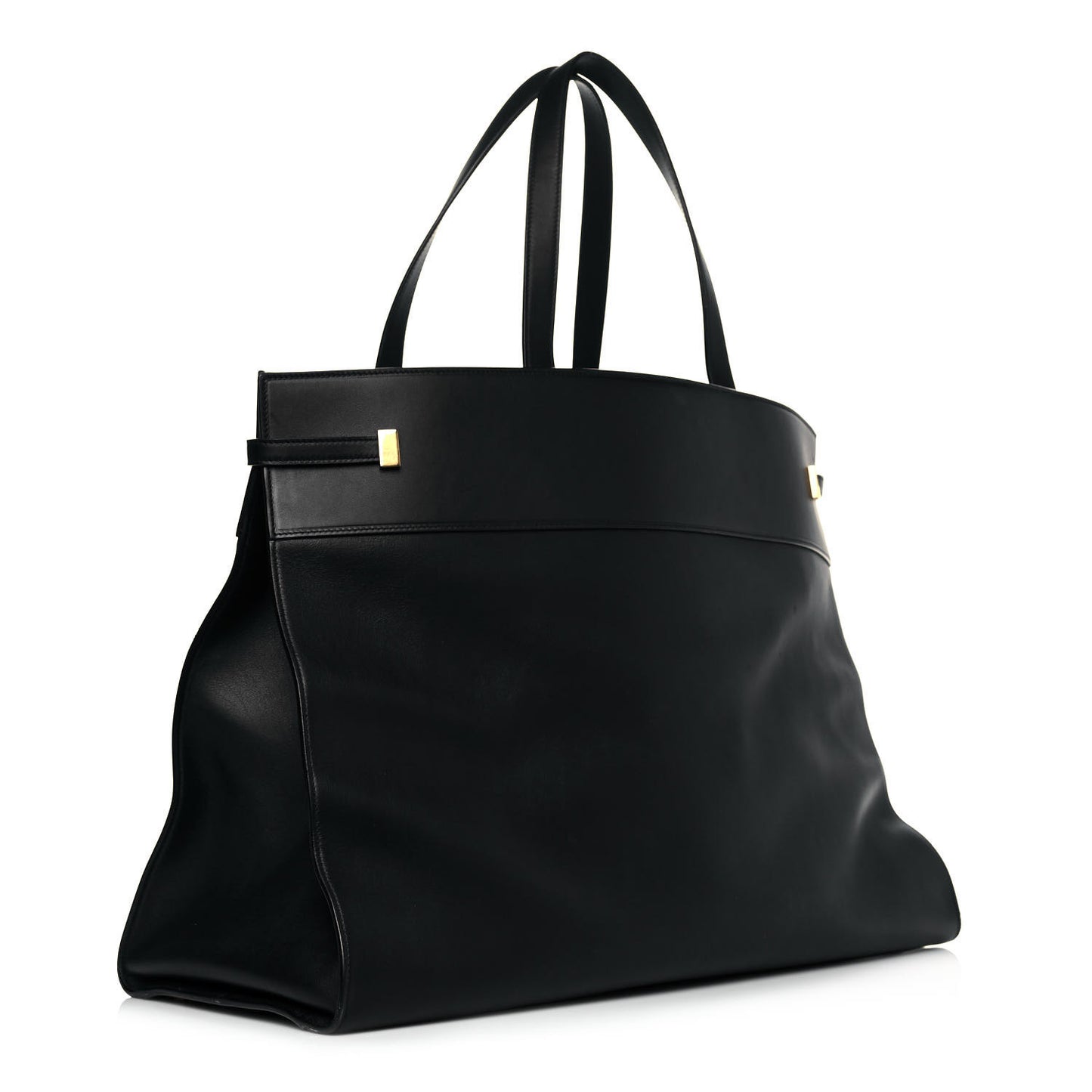 Calfskin Large Manhattan Shopper Tote Black