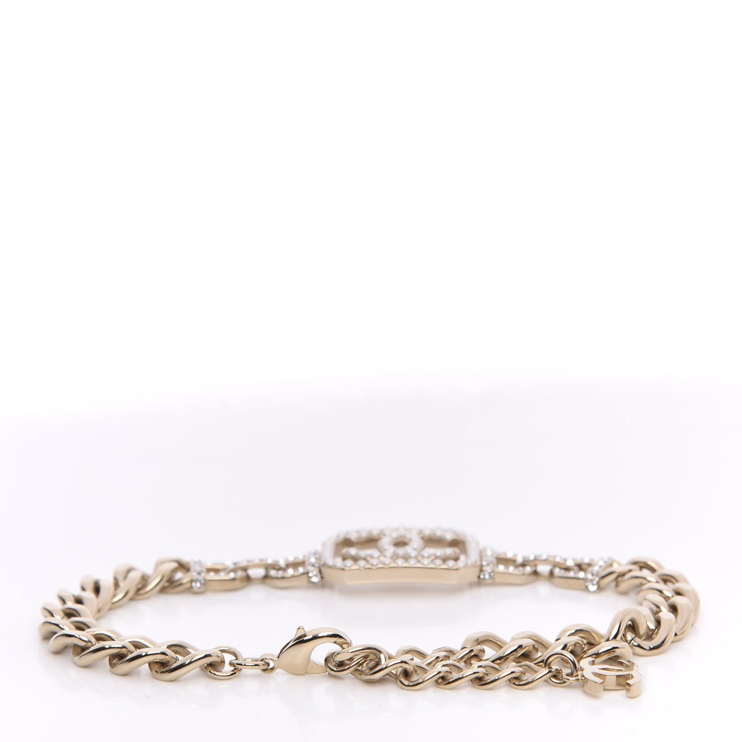Crystal Pearl CC Vendome Choker Light Gold
