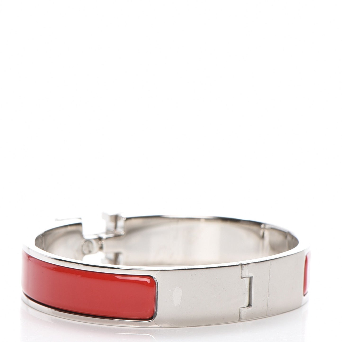 Enamel Narrow Clic Clac H Bracelet PM Rouge Amarante
