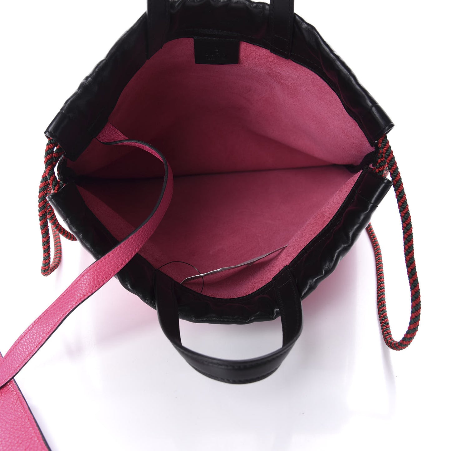 Grained Calfskin Logo Drawstring Backpack Box Pink Green Black