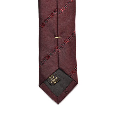 Louis Vuitton Silk Mens Neck Tie Bordeaux 5 of 6
