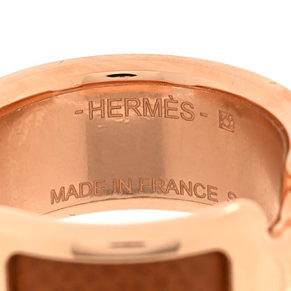 Hermes Madame Calfskin Olympe Ring S 52 6 Gold 4 of 5