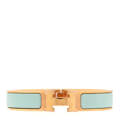 Hermes Enamel Narrow Clic Clac H Bracelet GM Bleu Polaire 1 of 4