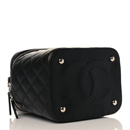 Chanel Caviar Quilted Small Top Handle Vanity Case With Chain Black 4 of 9