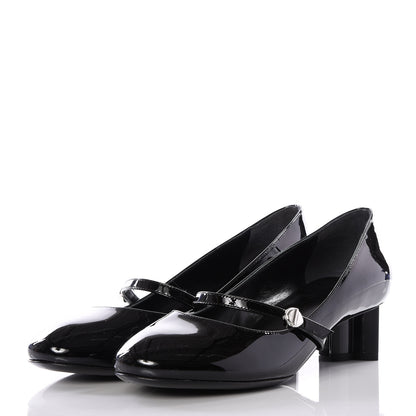 Louis Vuitton Patent Uniformes Silhouette 40mm Pumps 38 Black 2 of 10