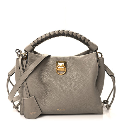 Mulberry Heavy Grain Small Iris Tote Powder Grey Dark Clay 1 of 10
