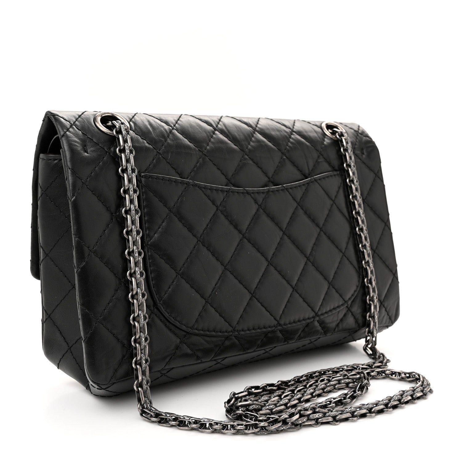 Chanel Aged Calfskin Quilted 2.55 Reissue 225 Flap Black 3 of 12