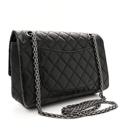 Chanel Aged Calfskin Quilted 2.55 Reissue 225 Flap Black 3 of 12
