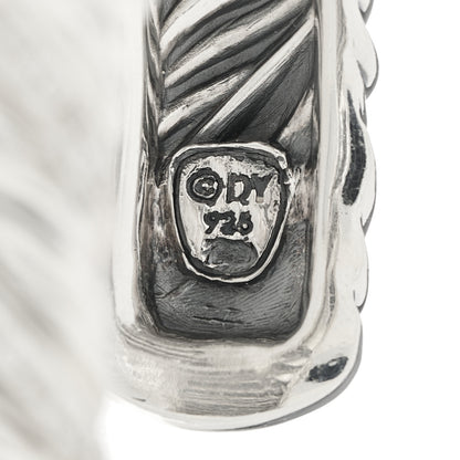 David Yurman Sterling Silver Diamond Sculpted Cable Cuff Bracelet 3 of 3