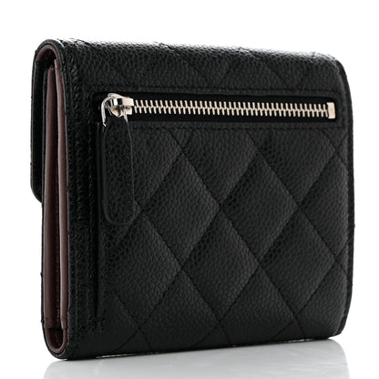 Chanel Caviar Quilted Compact Flap Wallet Black 3 of 8