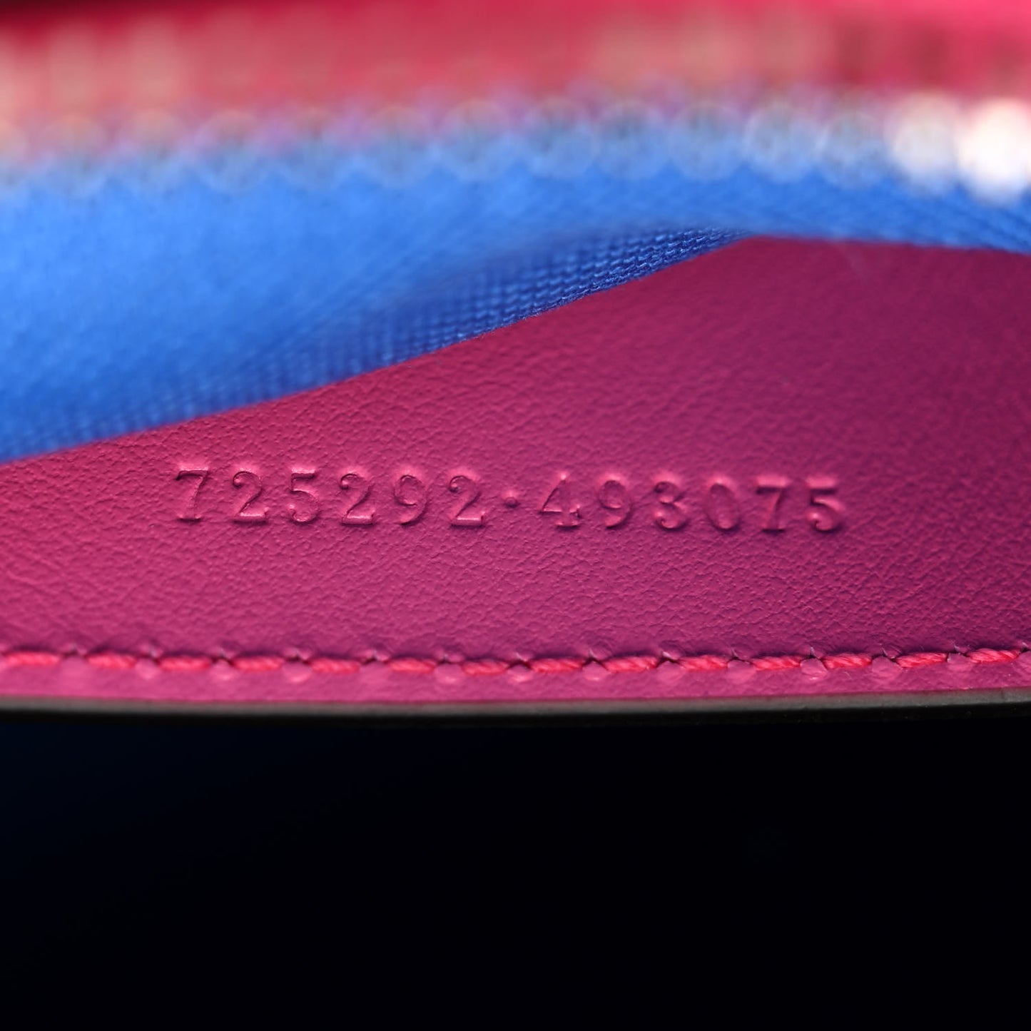 Calfskin GG Tennis Bi-Color Embossed Mini Duffle Bag Modern Fucsia Modern Blue