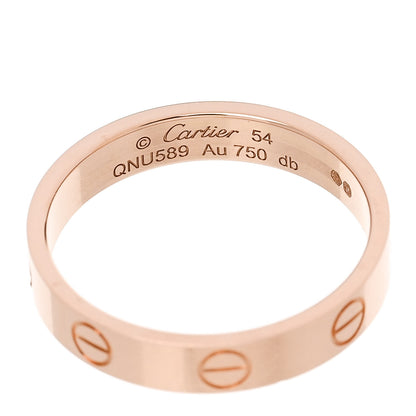 Cartier 18K Pink Gold 3.5mm LOVE Wedding Band Ring 54 6.75 4 of 6