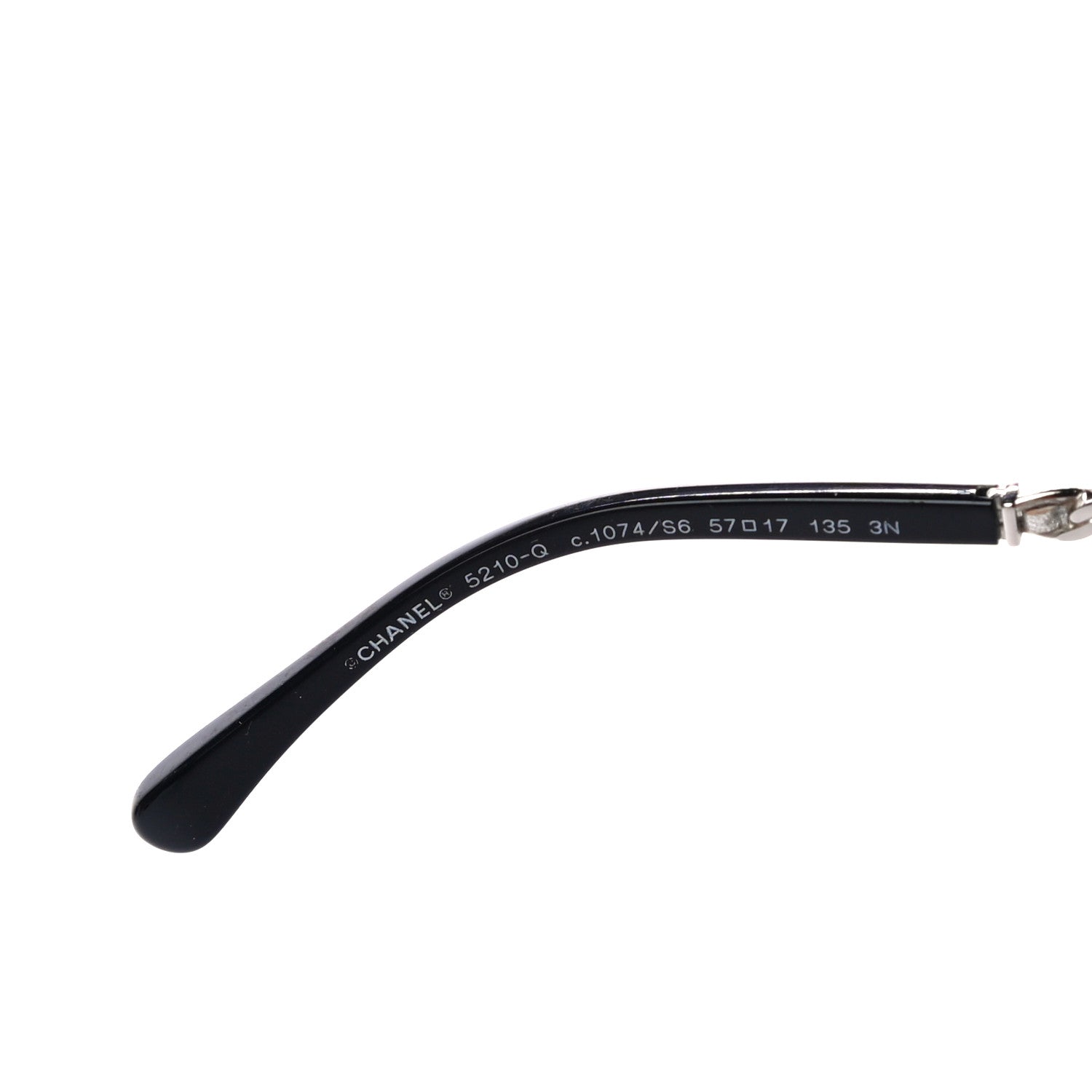 Chanel Lambskin Square Chain Sunglasses 5210-Q Black 6 of 7
