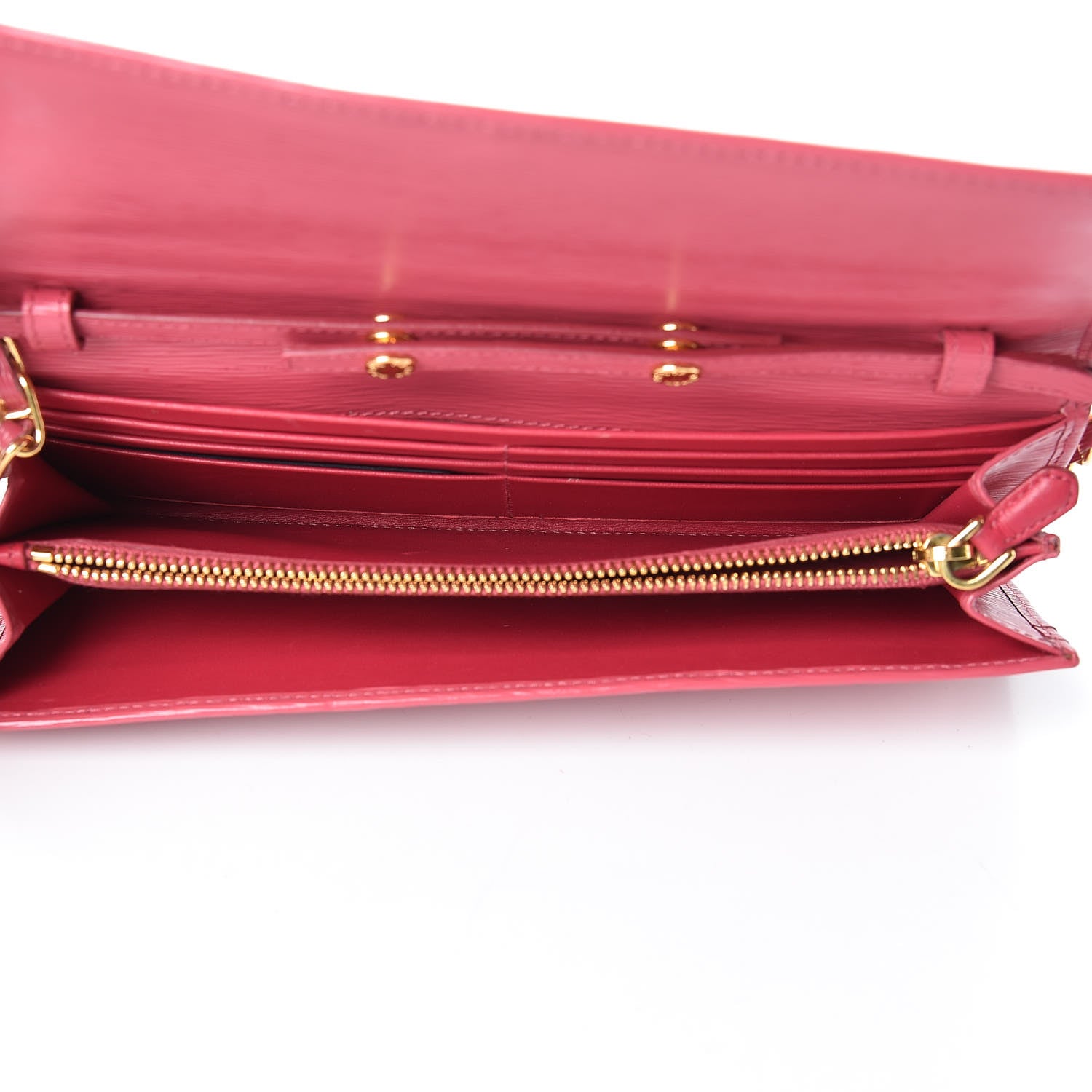 Prada Vitello Move Oro Chain Wallet Peonia 5 of 10