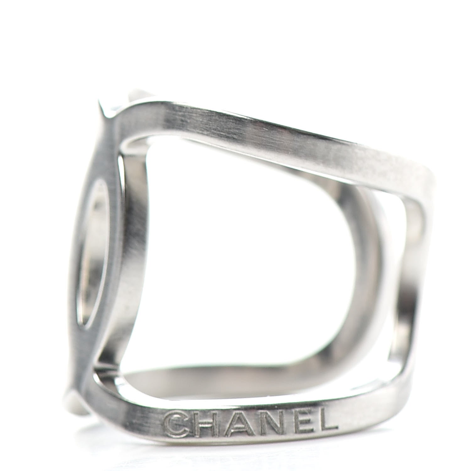 Chanel Metal CC Ring 6.25 Silver 3 of 5