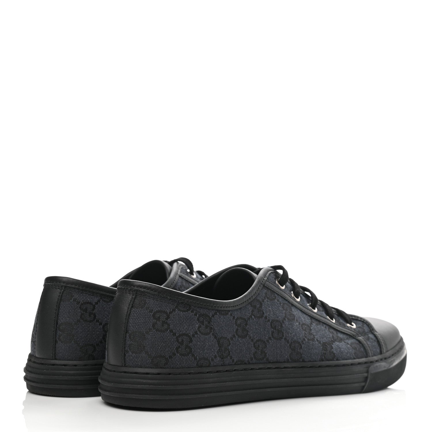 Gucci Monogram Mens Sneakers 9.5 Black Piombo 4 of 8