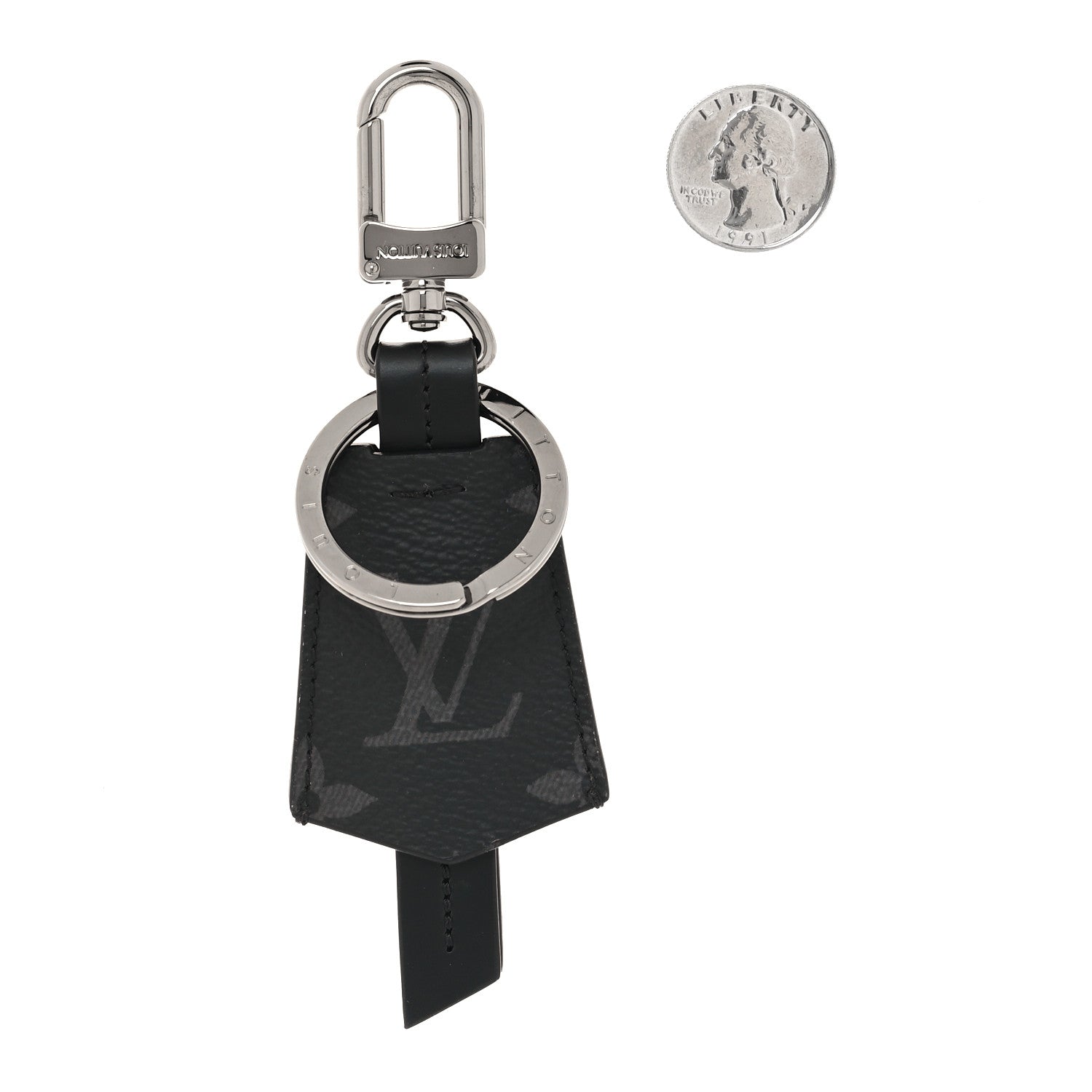 Louis Vuitton Monogram Eclipse Clochette Bag Charm Key Holder 2 of 4