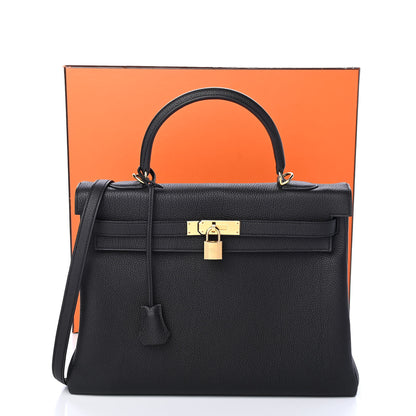 Hermes Togo Kelly Retourne 35 Black 11 of 11