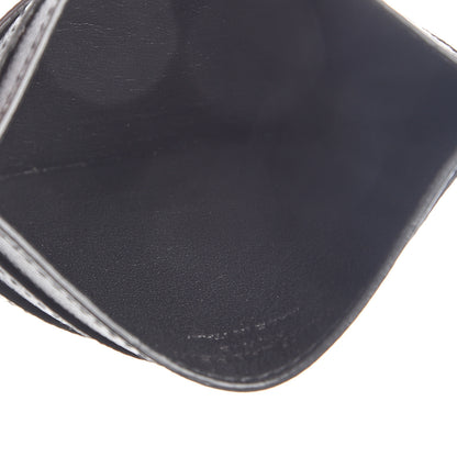 Saint Laurent Grain De Poudre Polka-Dot Monogram Credit Card Case Black 4 of 5