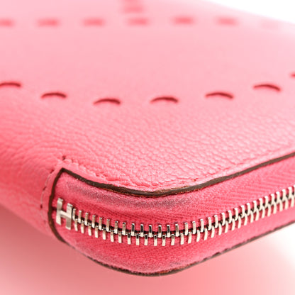 Hermes Chevre Mysore Evelyne Azap Wallet Rose Lipstick 12 of 12