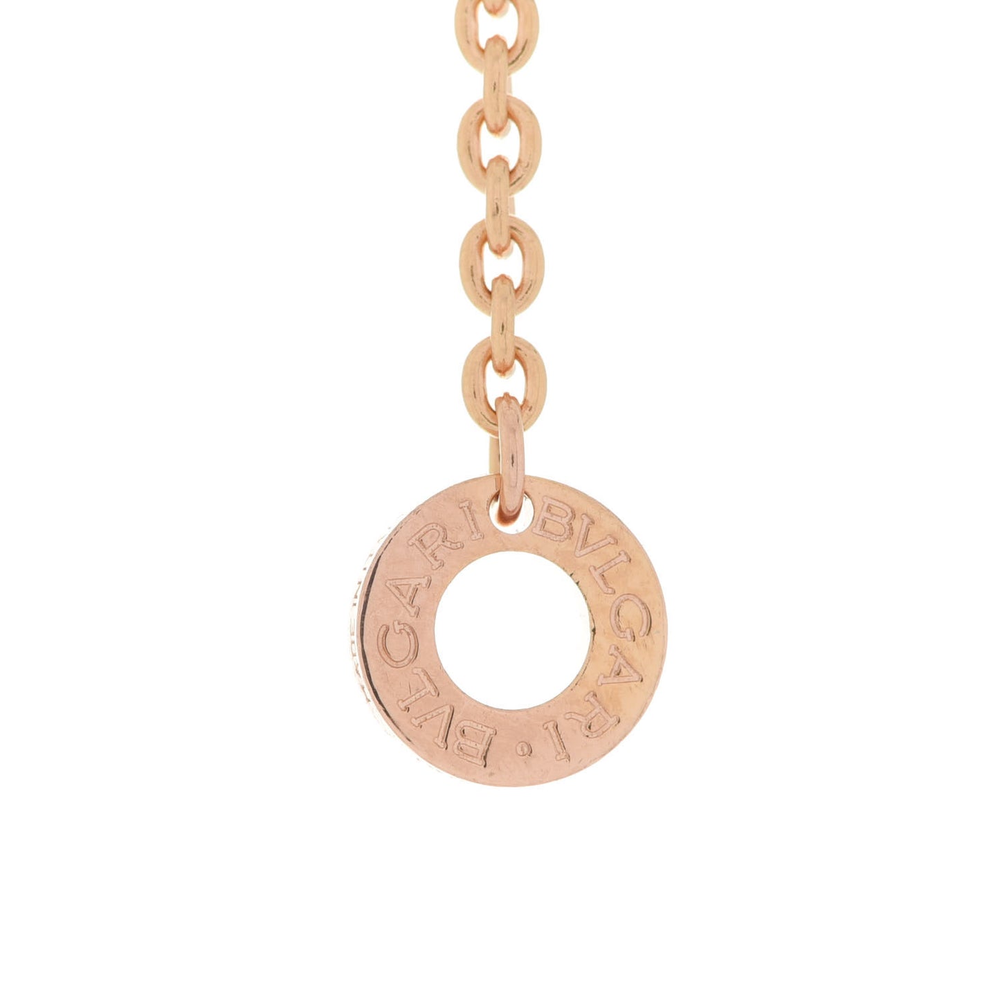 18K Rose Gold White Ceramic B.Zero1 Pendant Necklace