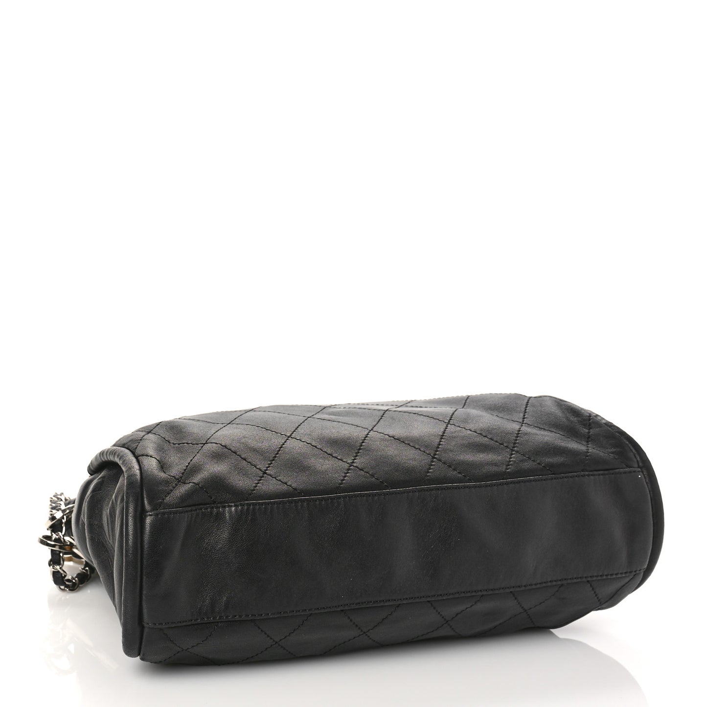Lambskin Stitched Medium Ultimate Soft Tote Black