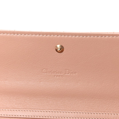Christian Dior Patent Cannage Lady Dior Wallet On Chain Beige 6 of 11