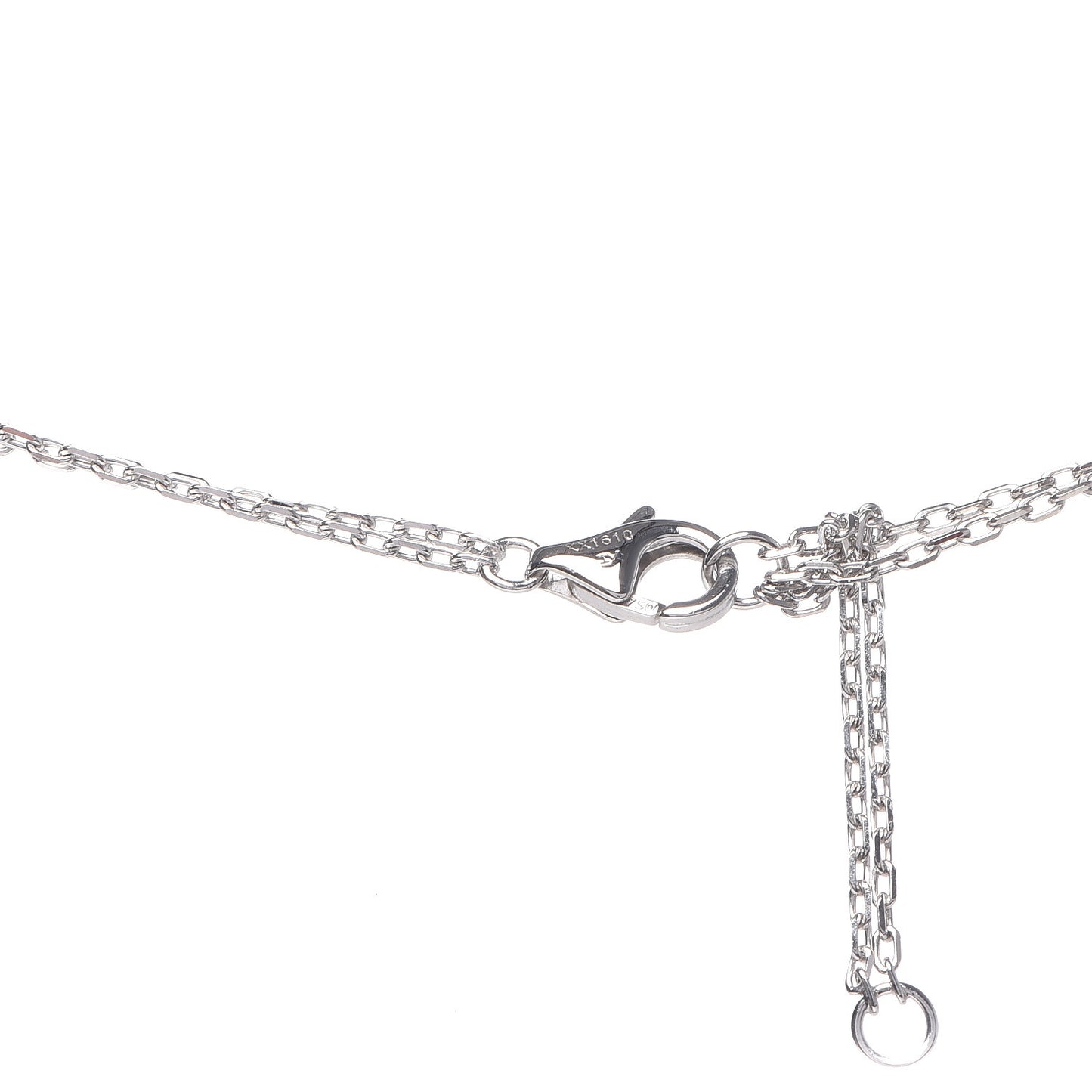 18K White Gold Ceramic Diamond Three Ring LOVE Necklace