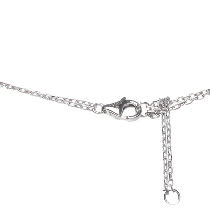Cartier 18K White Gold Ceramic Diamond Three Ring LOVE Necklace 6 of 8