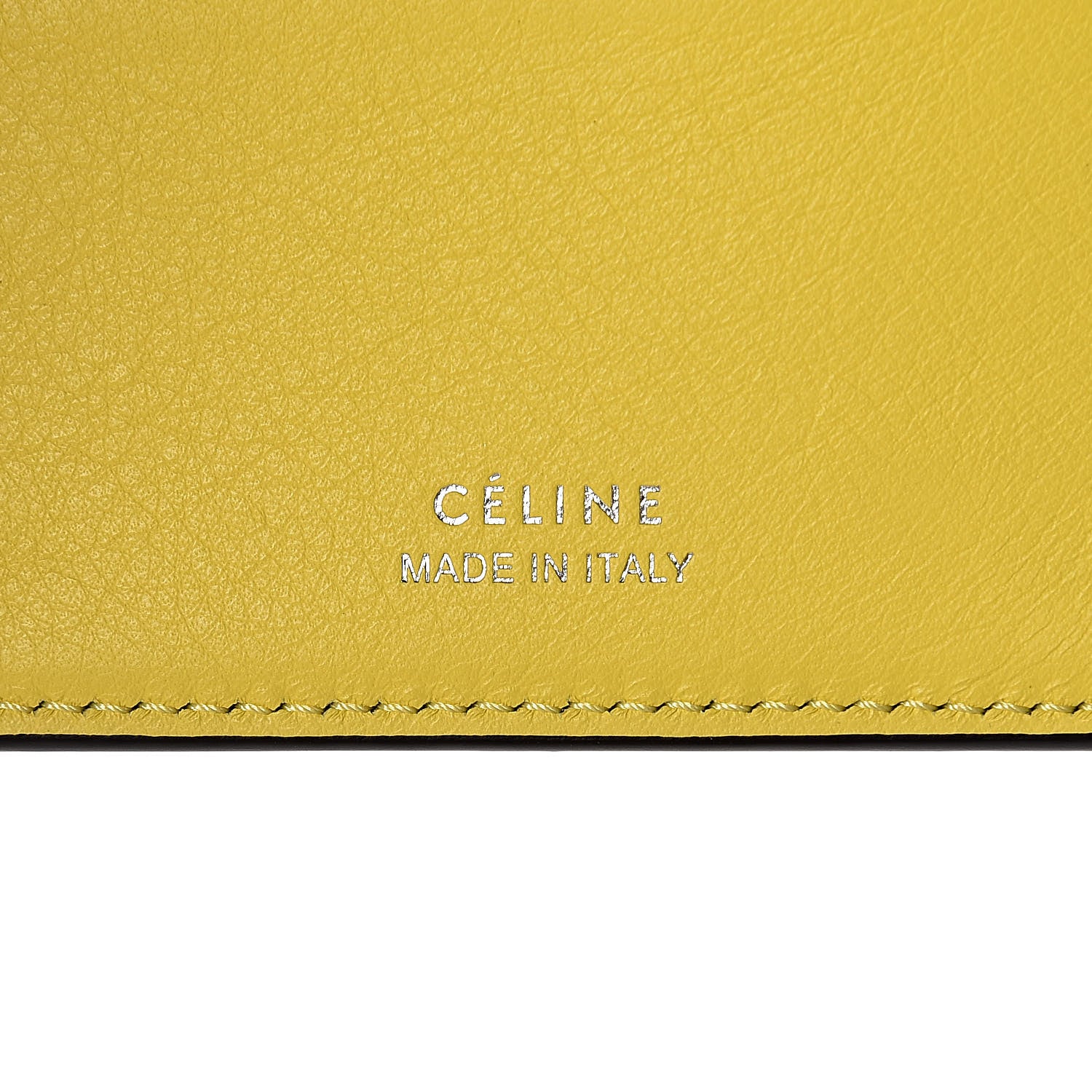 Celine Drummed Calfskin Small Multifunction Folded Wallet Black 6 of 7