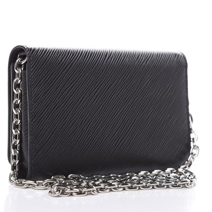 Louis Vuitton Epi Twist Chain Wallet Black 3 of 7