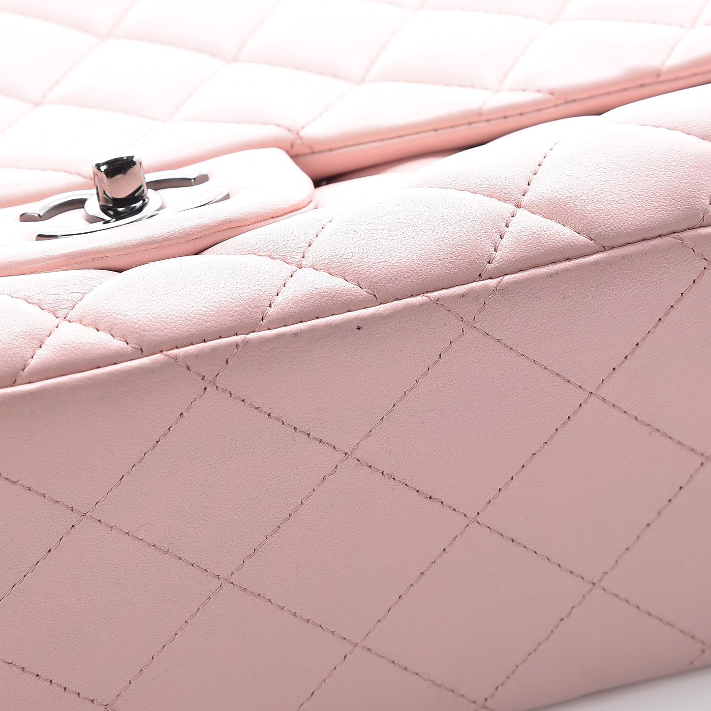 Lambskin Quilted Maxi Single Flap Pink