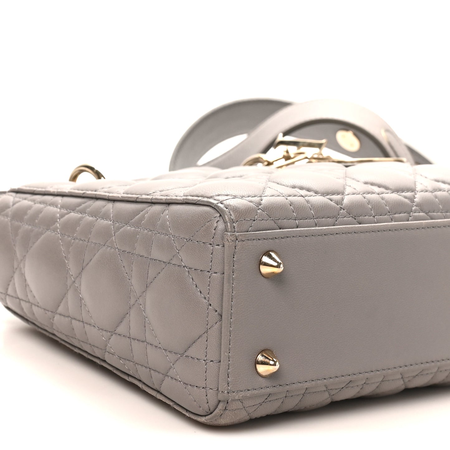 Lambskin Cannage Small My ABCDior Lady Dior Grey